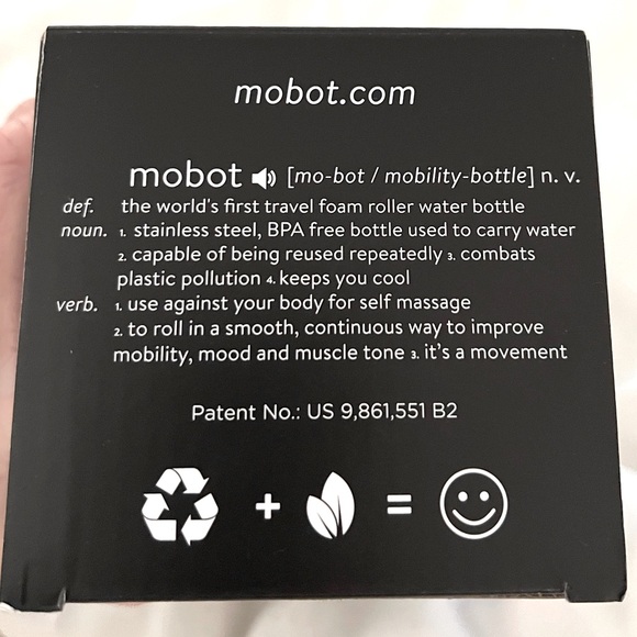 MOBOT FOAM BLUE ROLLER WATERBOTTLE - Picture 8 of 9